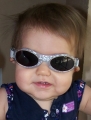 Baby Banz - dětské sluneční brýle BABY stříbrné s květy 0-2 roky 